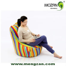 Cadeiras de lona de algodão colorido bonito criança conforto cadeiras saco de feijão